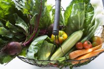 Verdure fresche nel cestino — Foto stock