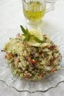 Couscous salad serving — Stock Photo