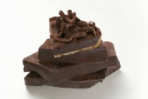 Stück Schokoladentarte — Stockfoto