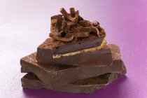 Pièce de tarte au chocolat — Photo de stock
