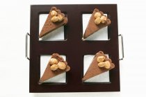 Pieces of chocolate tart — Stock Photo