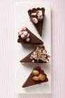 Pezzi di crostata al cioccolato — Foto stock