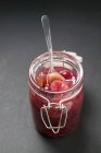 Gooseberry jam in jar — Stock Photo