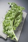 Kale leaves on fabric napkin — Stock Photo