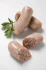 White Salsicce Italian sausages — Stock Photo