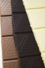Diferentes barras de chocolate - foto de stock