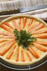 Carrot tart with parsley — Stock Photo