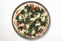 Сырная пицца на тарелке — стоковое фото