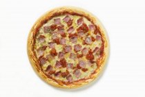 Whole ham cheese and pizza — Stock Photo