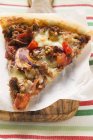 Slice of onion pizza — Stock Photo