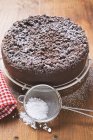 Crumble de chocolate Cheesecake - foto de stock