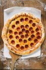American-style pepperoni pizza — Stock Photo