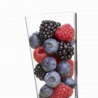Summer berries in glass — Stock Photo