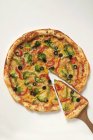 Pizza de verduras estilo americano - foto de stock