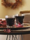 Mulled wine in two glasses — Stock Photo