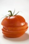 Tomate tranchée en tas — Photo de stock