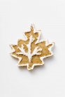 Gingerbread leaf on white — Stock Photo