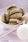 Заповнені шоколад печиво Різдвом — стокове фото