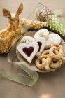 Christmas biscuits on plate — Stock Photo