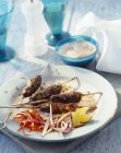 Minced lamb kebab — Stock Photo