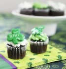 Feliz dia de São Patricks Cupcakes — Fotografia de Stock