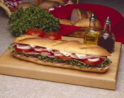 Provolone підводний човен сендвіч — стокове фото