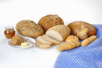 Bread rolls and loaves — Stock Photo