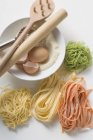Homemade coloured pasta — Stock Photo