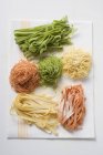 Homemade coloured pasta — Stock Photo