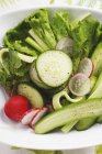 Salade avec laitue et radis — Photo de stock