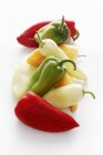Variety of fresh peppers — Stock Photo