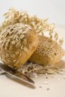 Sesame seed and wholemeal rolls — Stock Photo