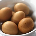 Huevos marrones frescos - foto de stock