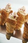 Puff pastry cones — Stock Photo