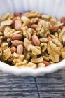 Shelled walnuts and peanuts — Stock Photo