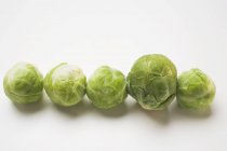 Brussels sprouts in a row — Stock Photo