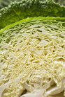 Savoy cabbage halved — Stock Photo