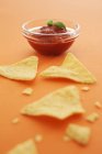 Tacos und Tomatensauce — Stockfoto