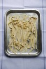 Fresh Homemade ribbon pasta — Stock Photo