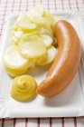 Frankfurter com salada de batata — Fotografia de Stock