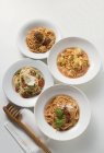 Fresh different pasta dishes — Stock Photo