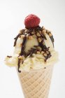Nut ice cream — Stock Photo