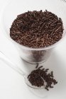 Chocolate vermicelli for decoration — Stock Photo