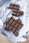 Partly eaten Bar of chocolate — Stock Photo