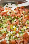 Salade de tomates et poivre — Photo de stock