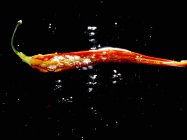 Half of chilli pepper in water — Stock Photo