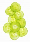 Tranches de concombre vert — Photo de stock