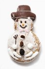 Gingerbread snowman biscuit — Stock Photo
