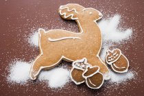 Gingerbread reindeer and acorns — Stock Photo