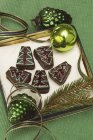 Biscoitos de chocolate para o Natal — Fotografia de Stock